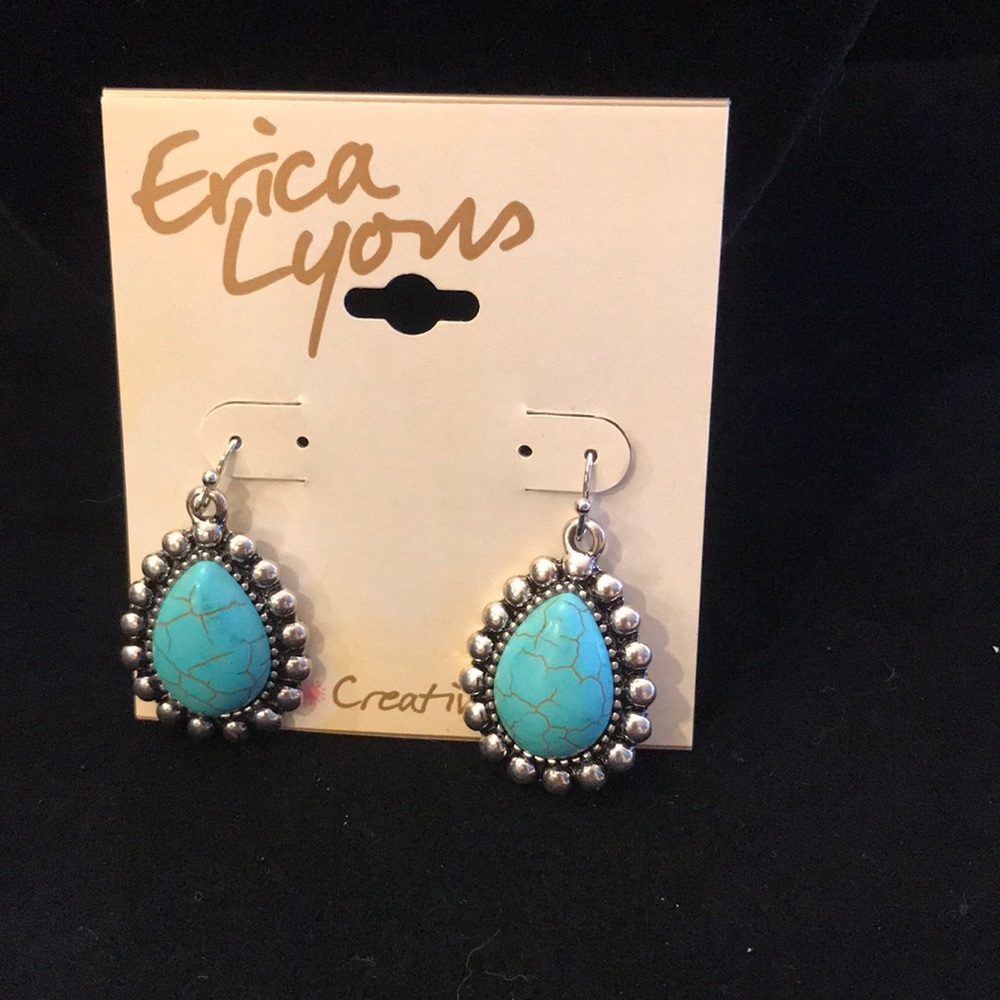 Erica Lyons,  turquoise earrings.